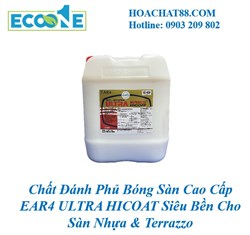 Chất Đánh Phủ Bóng Sàn Cao Cấp EAR4 ULTRA HICOAT Siêu Bền Cho Sàn Nhựa & Terrazzo